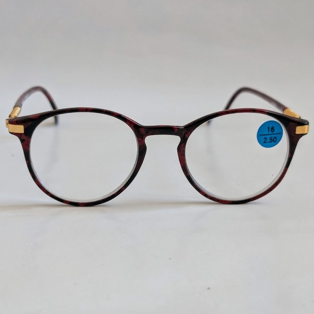 NWT Vintage 90's Lady Fashion School Girl Reading Glasses (S. Burgundy)